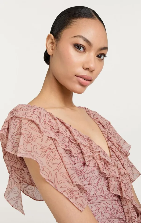 Women Midi Cinq Sept Paola Dress Blusher Multi