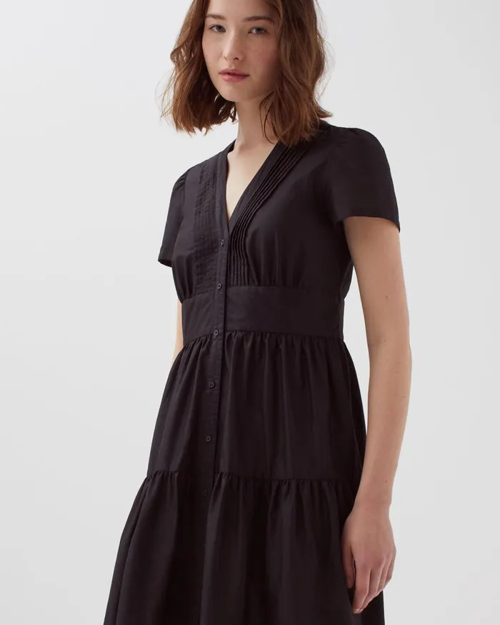 Women Midi Dress Black Beauty Comptoir Des Cotonniers Dresses and Jumpsuits Women Midi Dress Black Beauty Comptoir Des Cotonniers Dresses and Jumpsuits