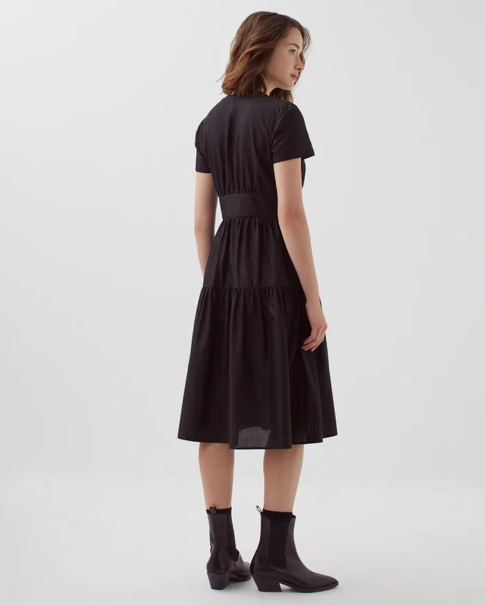Women Midi Dress Black Beauty Comptoir Des Cotonniers Dresses and Jumpsuits Women Midi Dress Black Beauty Comptoir Des Cotonniers Dresses and Jumpsuits