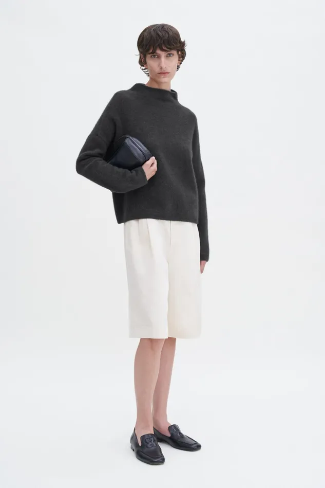 Women Mika Yak Funnelneck Sweater Green Grey Filippa K Knitwear