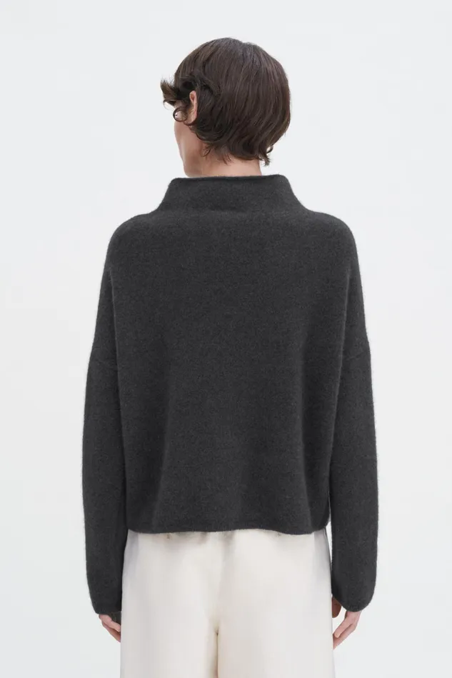 Women Mika Yak Funnelneck Sweater Green Grey Filippa K Knitwear