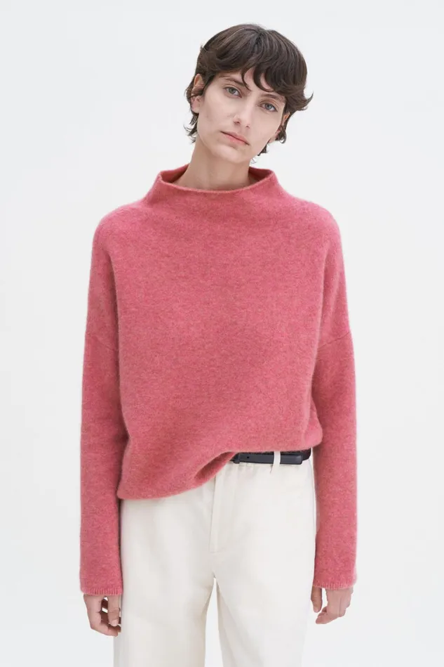 Women Mika Yak Funnelneck Sweater Light Raspberry Filippa K Knitwear