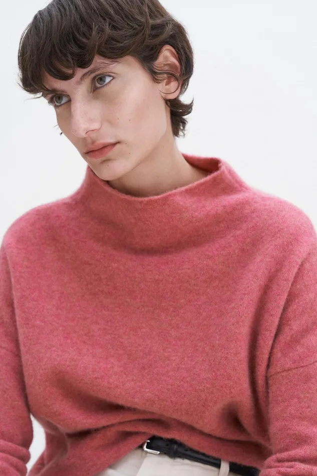 Women Mika Yak Funnelneck Sweater Light Raspberry Filippa K Knitwear