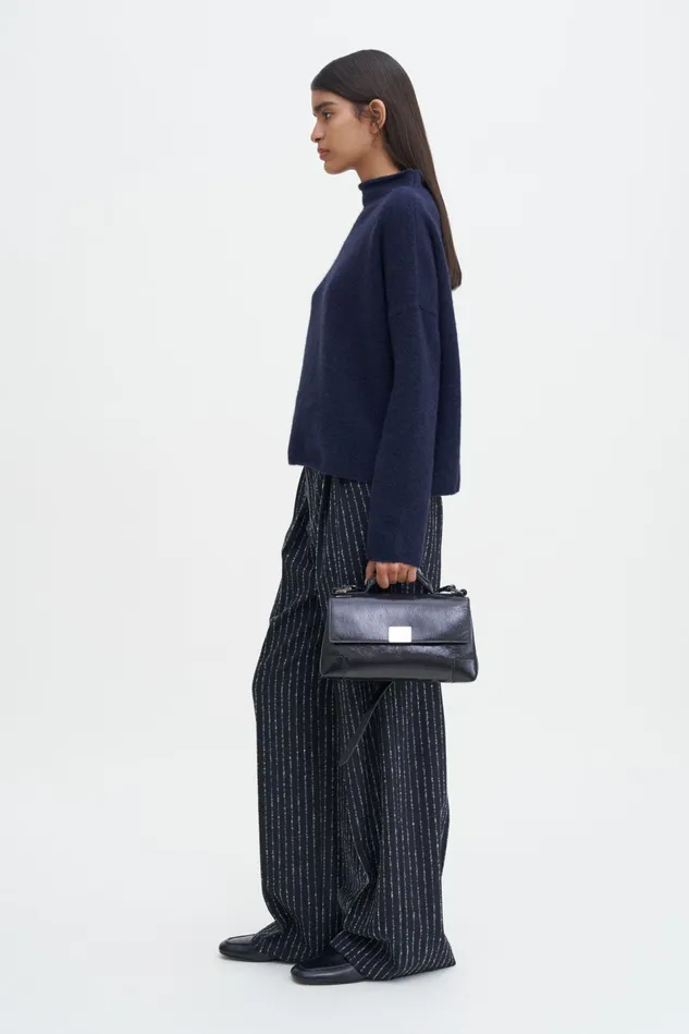 Women Mika Yak Funnelneck Sweater Navy Filippa K Knitwear