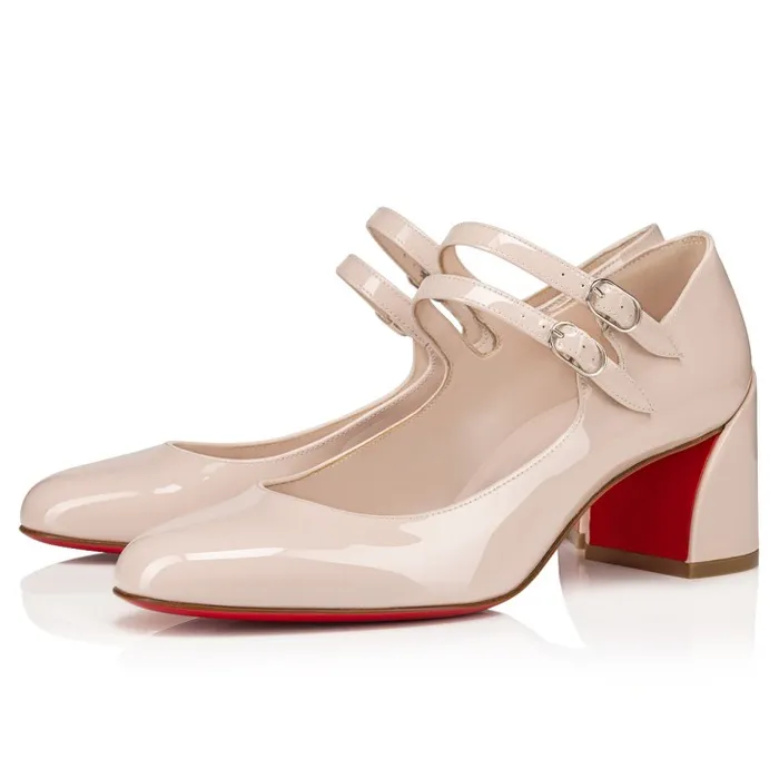 Women Miss Jane 55 Mm Mary Janes 8211 Patent Calf 8211 Leche Christian Louboutin Pumps