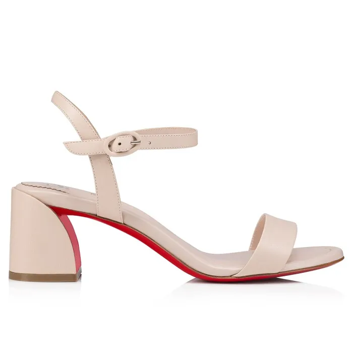 Women Miss Jane Sandal 55mm Sandals 8211 Nappa Leather 8211 Leche Christian Louboutin Sandals and Slides