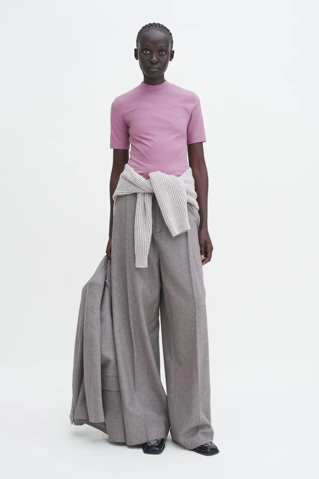 Women Mock Neck Tee Dusty Lilac Filippa K Tops