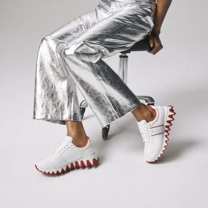 Women Nastroshark Sneakers 8211 Calf Leather 8211 White Christian Louboutin Sneakers