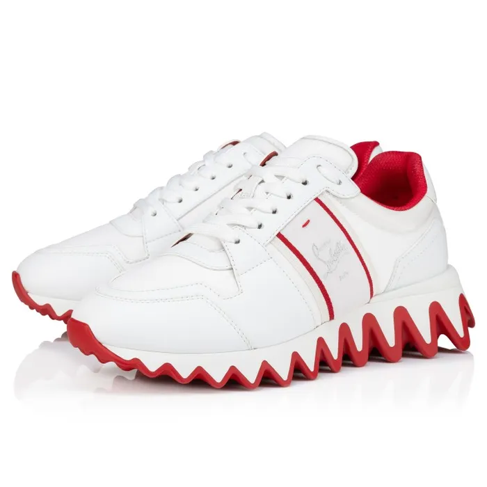 Women Nastroshark Sneakers 8211 Calf Leather 8211 White Christian Louboutin Sneakers