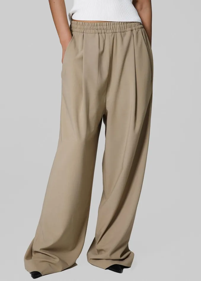 Women Neva Wide Trousers 8211 Beige The Frankie Shop Bottoms