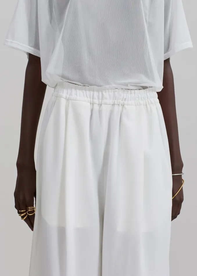 Women Neva Wide Trousers 8211 White The Frankie Shop Bottoms