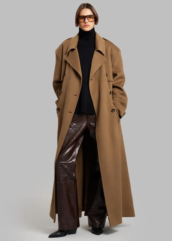 Women Nikola Padded Trench Coat 8211 Camel The Frankie Shop Outerwear