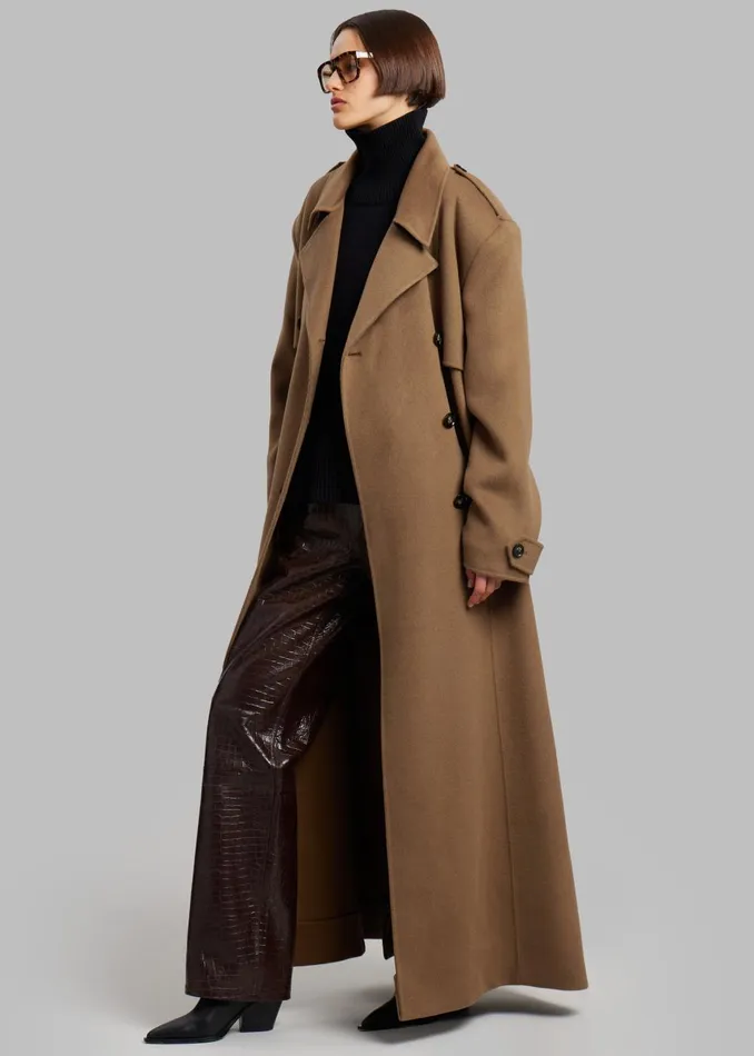 Women Nikola Padded Trench Coat 8211 Camel The Frankie Shop Outerwear