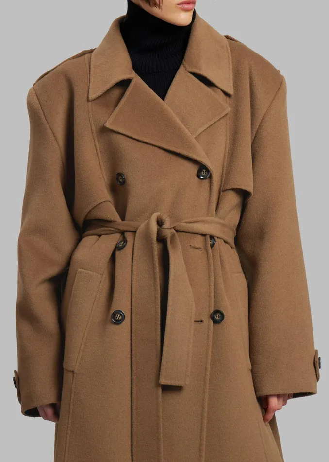 Women Nikola Padded Trench Coat 8211 Camel The Frankie Shop Outerwear