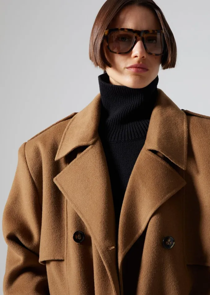 Women Nikola Padded Trench Coat 8211 Camel The Frankie Shop Outerwear
