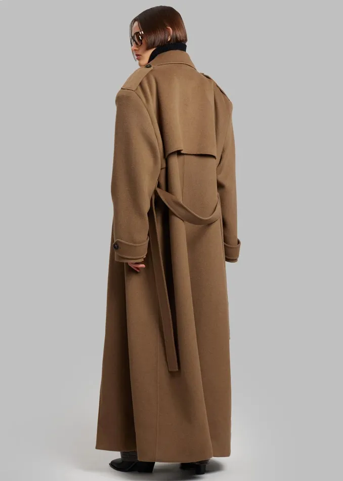 Women Nikola Padded Trench Coat 8211 Camel The Frankie Shop Outerwear