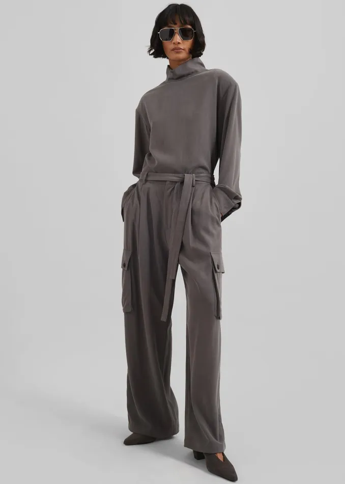 Women Nyro Blouse 8211 Charcoal The Frankie Shop Tops
