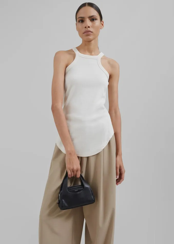 Women Omi Halter Tank Top 8211 Cream The Frankie Shop Tops