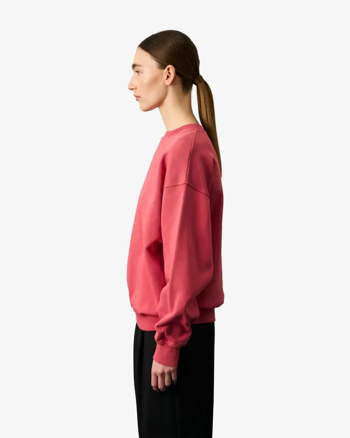 Women Organic Oversized Crew Burned Yellow Colorful Standard Crewneck Sweatshirts
