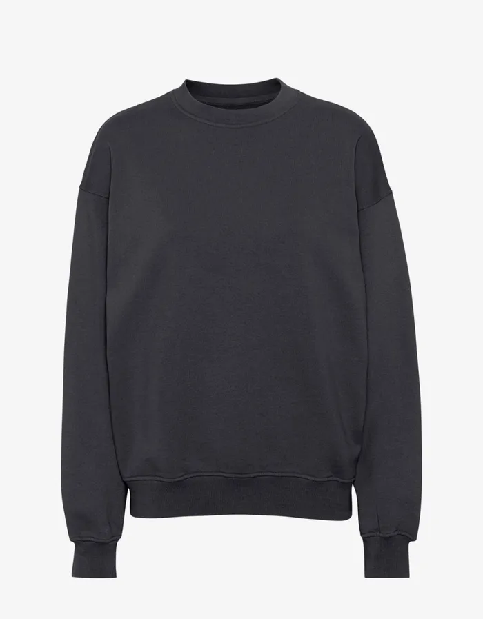 Women Organic Oversized Crew Lava Grey Colorful Standard Crewneck Sweatshirts