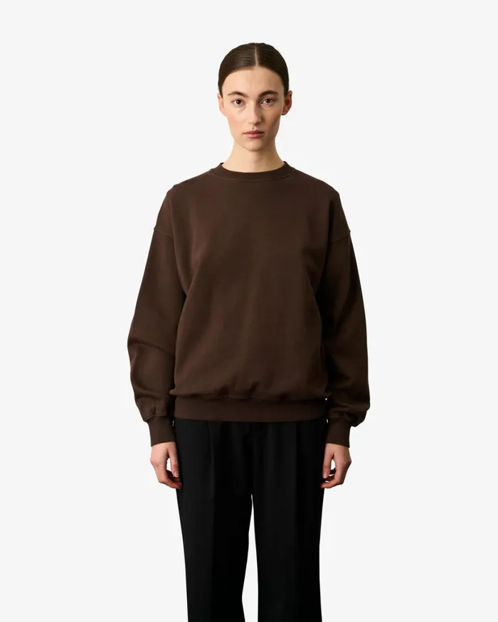 Women Organic Oversized Crew Snow Melange Colorful Standard Crewneck Sweatshirts