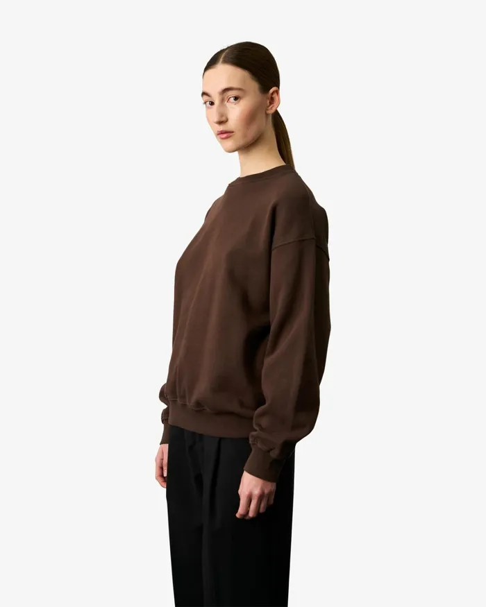 Women Organic Oversized Crew Snow Melange Colorful Standard Crewneck Sweatshirts