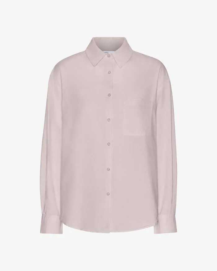 Women Organic Oversized Shirt Faded Pink Colorful Standard Shirts