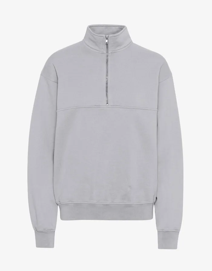 Women Organic Quarter Zip Limestone Grey Colorful Standard Quarter Zips