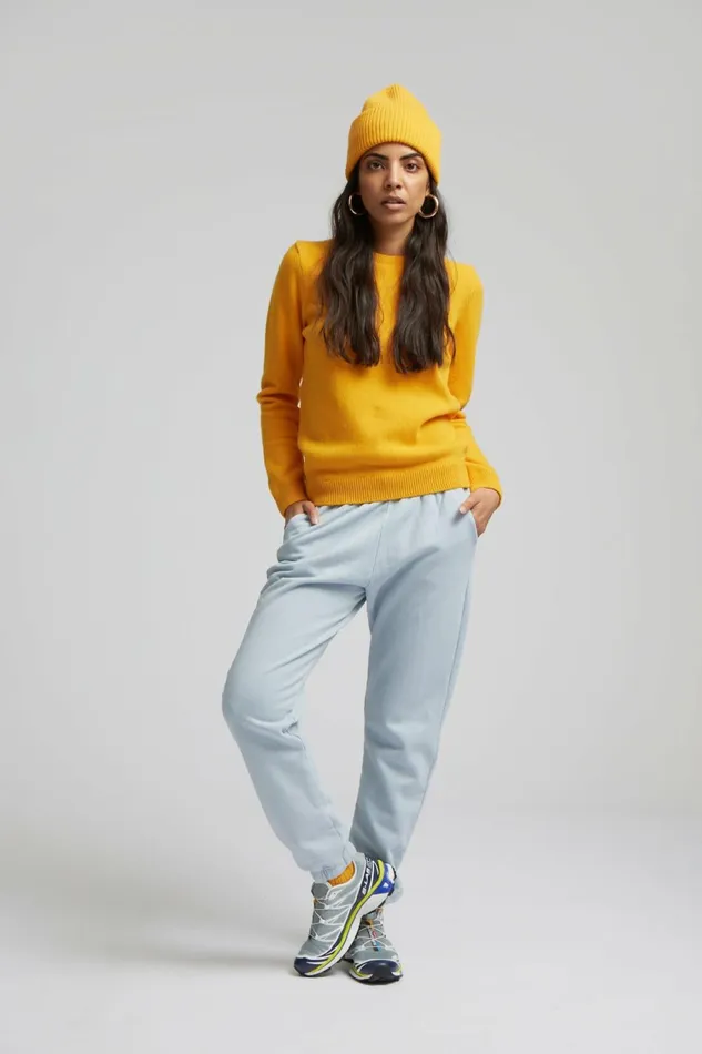 Women Organic Sweatpants Deep Black Colorful Standard Sweatpants