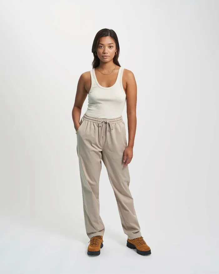 Women Organic Twill Pants Deep Black Colorful Standard Pants