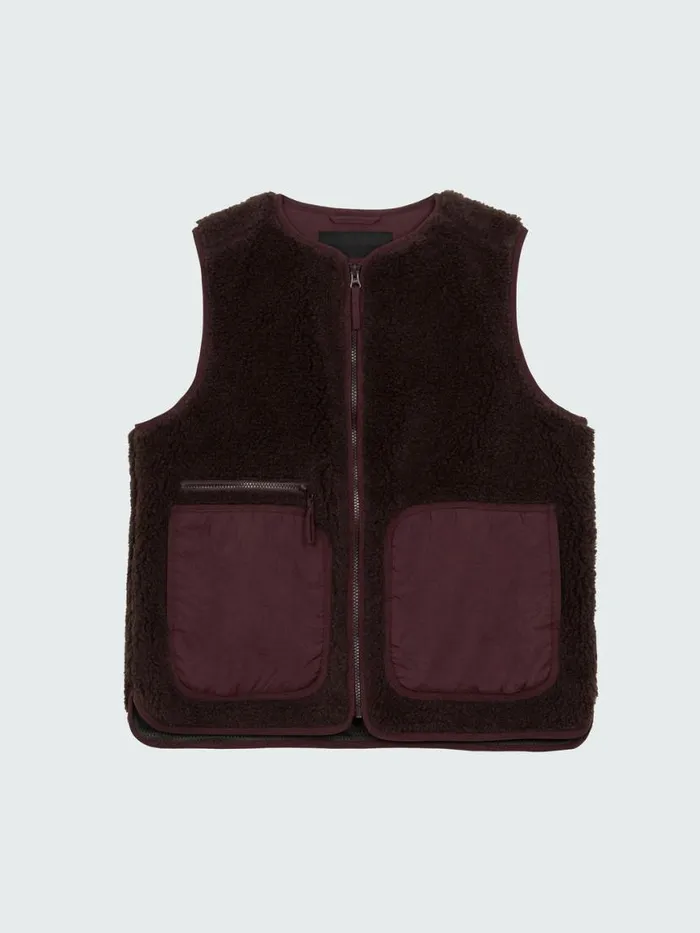 Women Orsik Fleece Gilet Seal Brown Finisterre Jackets Coats and Gilets