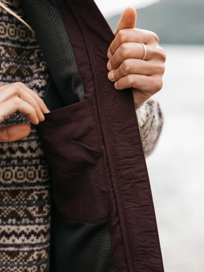Women Orsik Fleece Gilet Seal Brown Finisterre Jackets Coats and Gilets