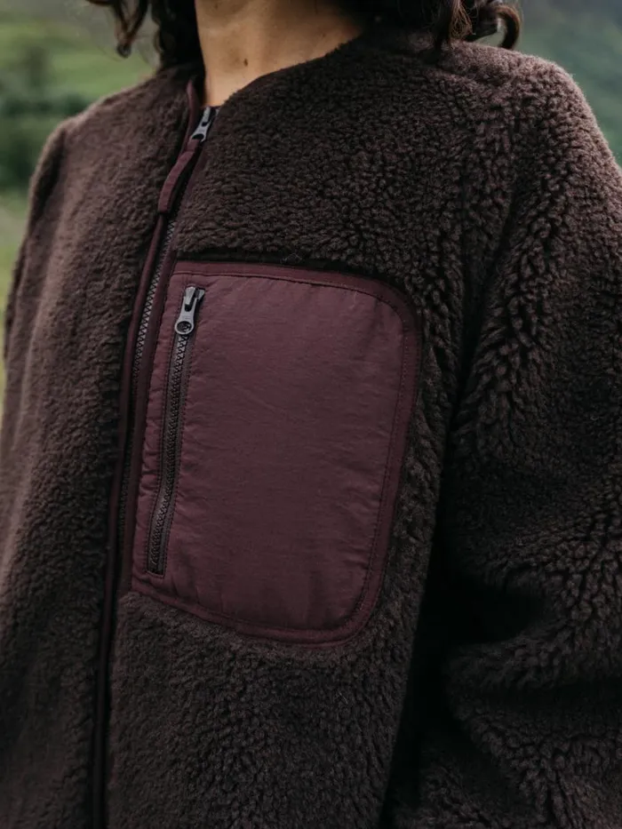 Women Orsik Fleece Longline Jacket Seal Brown Finisterre Jackets Coats and Gilets Women Orsik Fleece Longline Jacket Seal Brown Finisterre Jackets Coats and Gilets