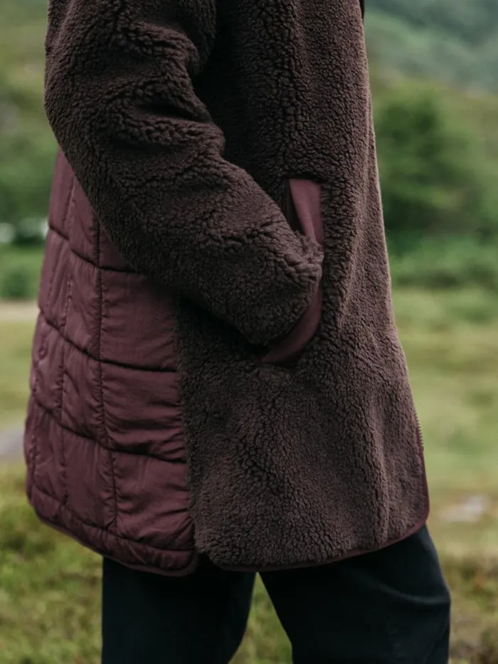 Women Orsik Fleece Longline Jacket Seal Brown Finisterre Jackets Coats and Gilets Women Orsik Fleece Longline Jacket Seal Brown Finisterre Jackets Coats and Gilets
