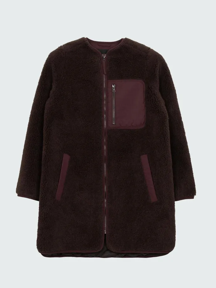 Women Orsik Fleece Longline Jacket Seal Brown Finisterre Jackets Coats and Gilets Women Orsik Fleece Longline Jacket Seal Brown Finisterre Jackets Coats and Gilets