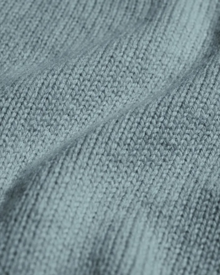 Women Oversized Merino Wool Crew Stone Blue Colorful Standard Knit Sweaters