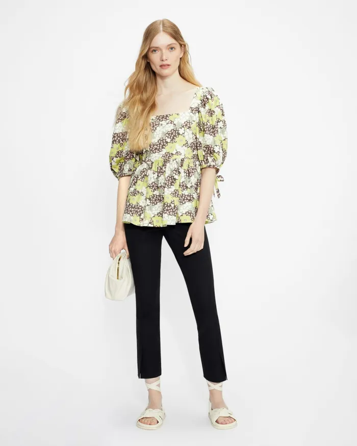 Women OZETE 8211 Slit Detail Trousers Black Ted Baker Trousers and Shorts Women OZETE 8211 Slit Detail Trousers Black Ted Baker Trousers and Shorts