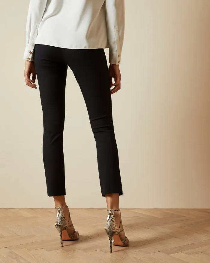 Women OZETE 8211 Slit Detail Trousers Black Ted Baker Trousers and Shorts Women OZETE 8211 Slit Detail Trousers Black Ted Baker Trousers and Shorts