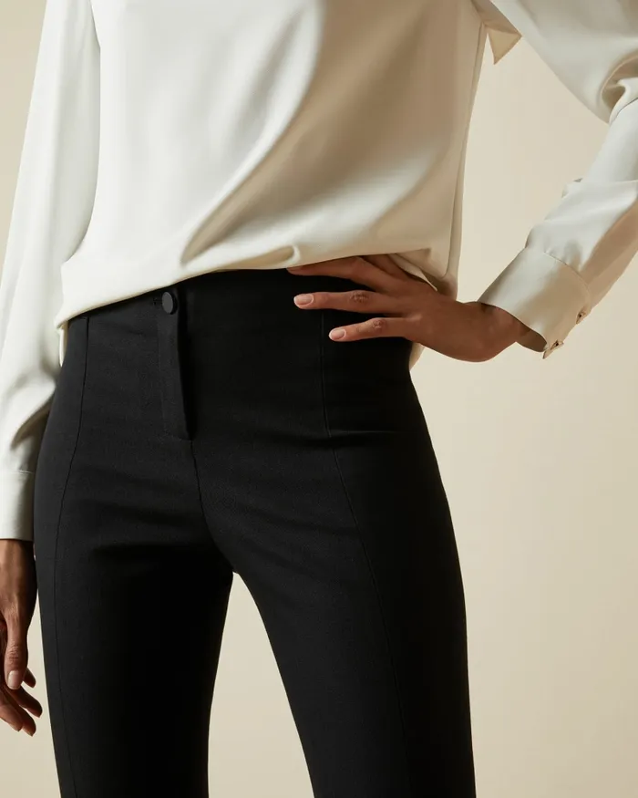 Women OZETE 8211 Slit Detail Trousers Black Ted Baker Trousers and Shorts Women OZETE 8211 Slit Detail Trousers Black Ted Baker Trousers and Shorts