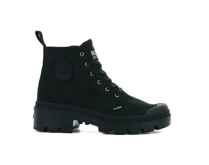 Women PALLABASE TWILL Blackblack PALLADIUM Heel Boots
