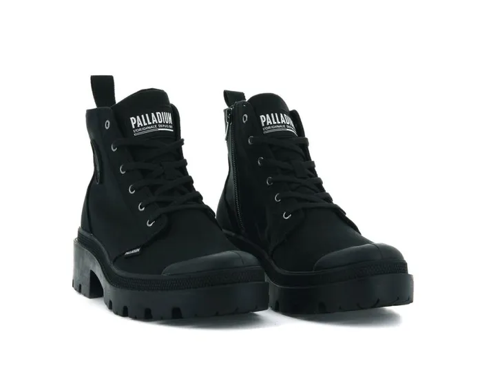 Women PALLABASE TWILL Blackblack PALLADIUM Heel Boots Women PALLABASE TWILL Blackblack PALLADIUM Heel Boots