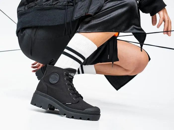Women PALLABASE TWILL Blackblack PALLADIUM Heel Boots Women PALLABASE TWILL Blackblack PALLADIUM Heel Boots