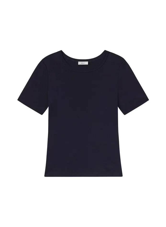 Women Paloma Cotton Rib Baby Tee Maritime Navy ALC Tops
