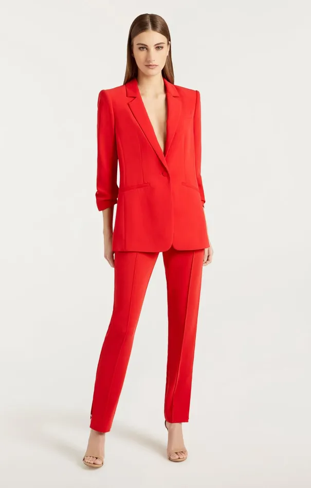 Women Pants Cinq Sept Brianne Pant Ruby Red