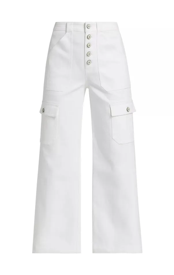 Women Pants Cinq Sept Cargo Benji Pant White