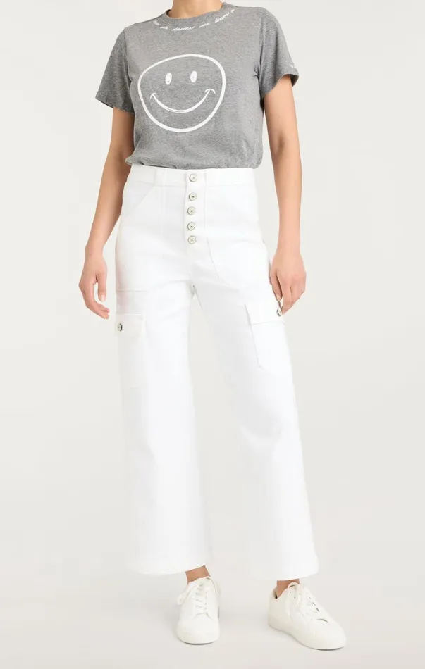 Women Pants Cinq Sept Cargo Benji Pant White