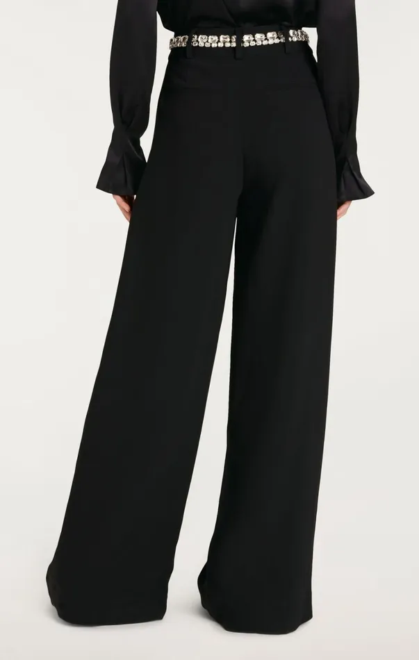 Women Pants Cinq Sept Rhinestone Chain Genna Pant Black