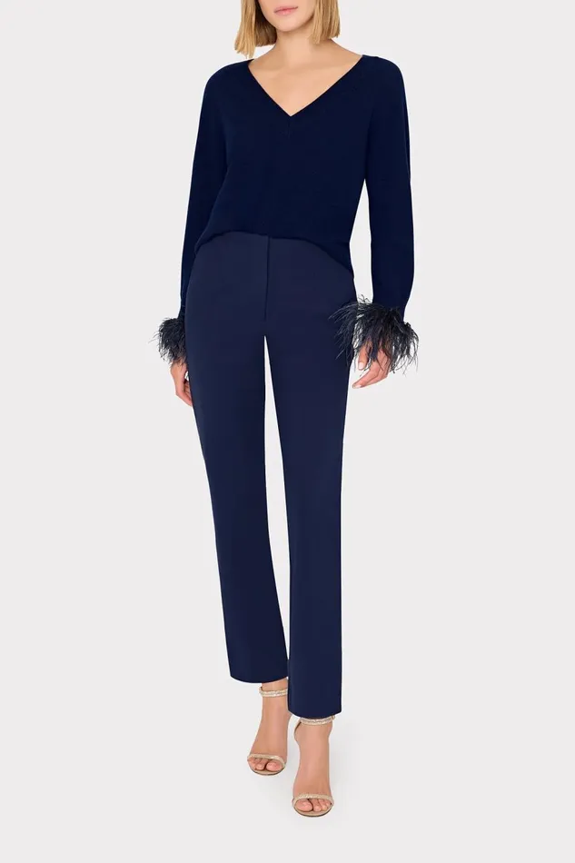 Women Pants Milly Nicole Ponte Pants Navy Women Pants Milly Nicole Ponte Pants Navy