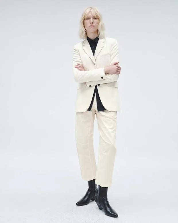 Women Pants Rag and Bone Leyton Cotton Pant Ivory