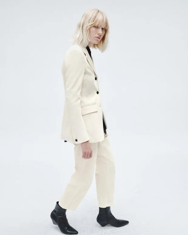 Women Pants Rag and Bone Leyton Cotton Pant Ivory